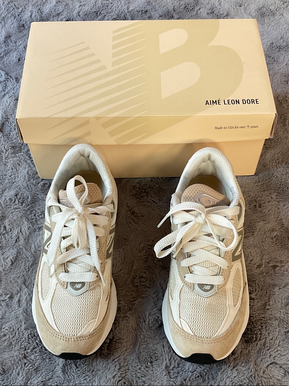 Aime Leon Dore Cream and White Women's Sneakers